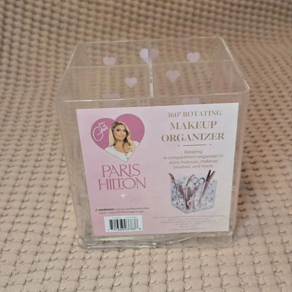 Paris Hilton Pink Heart Makeup Organizer